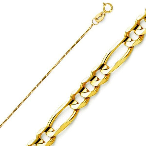 Three color diamond cut cuban link 18k of gold plated chain - necklace
