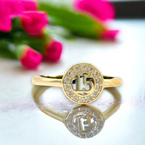 Dainty moon ring open size in 18k of gold plated
