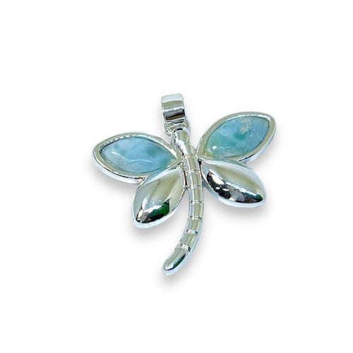 30mm larimar dragonfly charm pendant charms & pendants