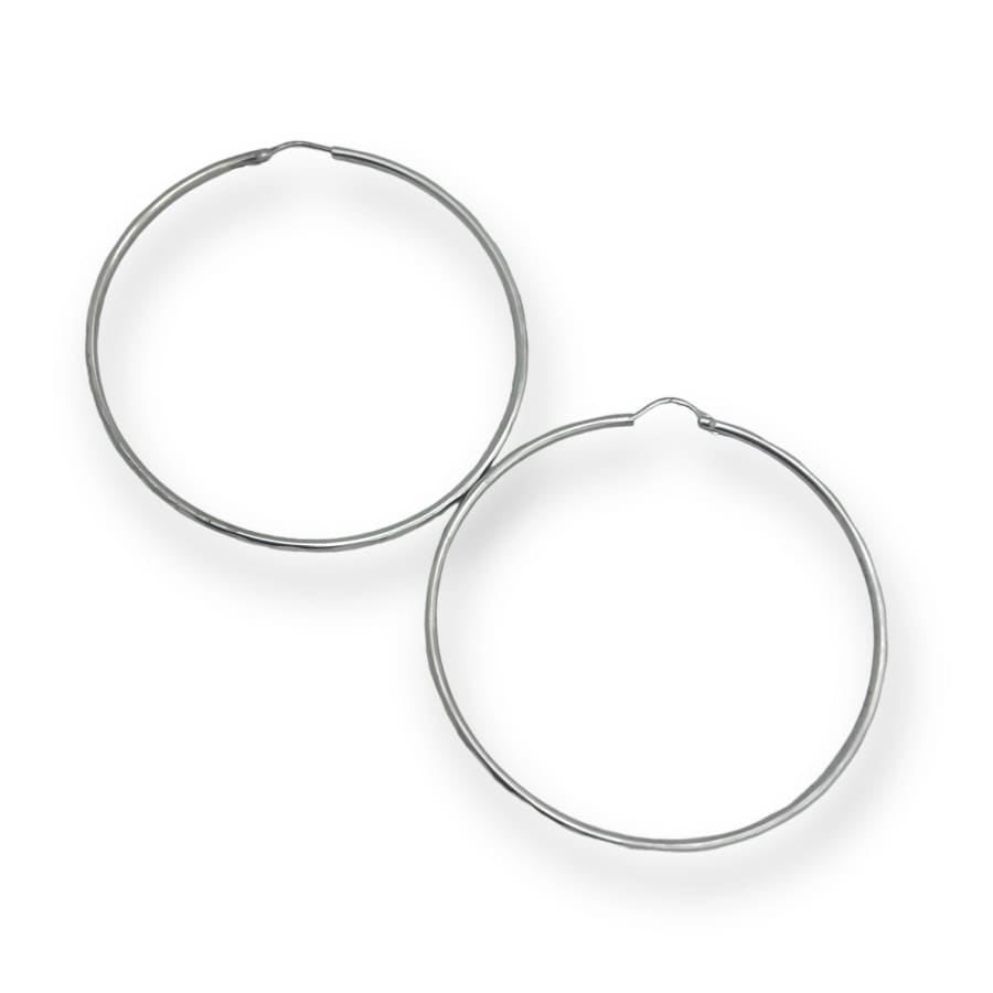 35mm circumference sterling silver mirror hoops earrings