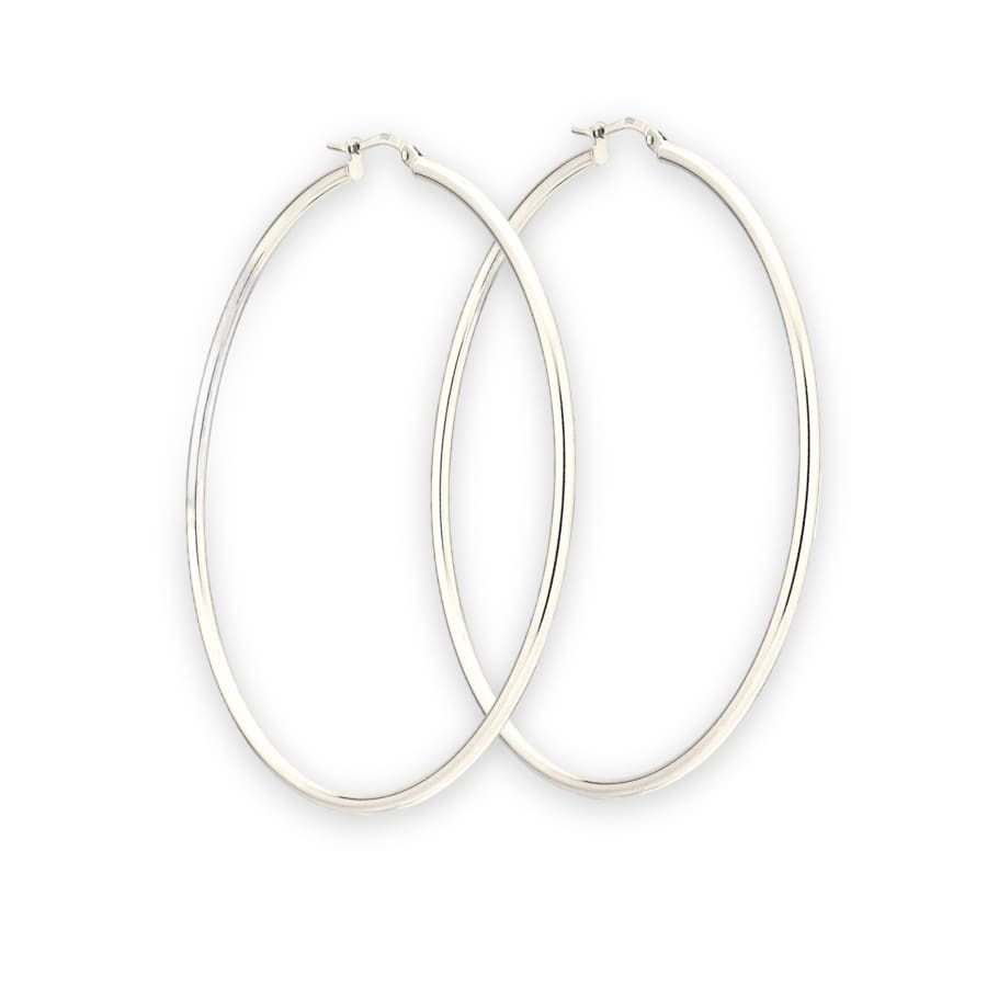 45mm circumference sterling silver hoops earrings
