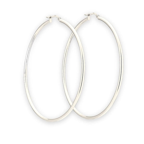 45mm circumference sterling silver hoops earrings