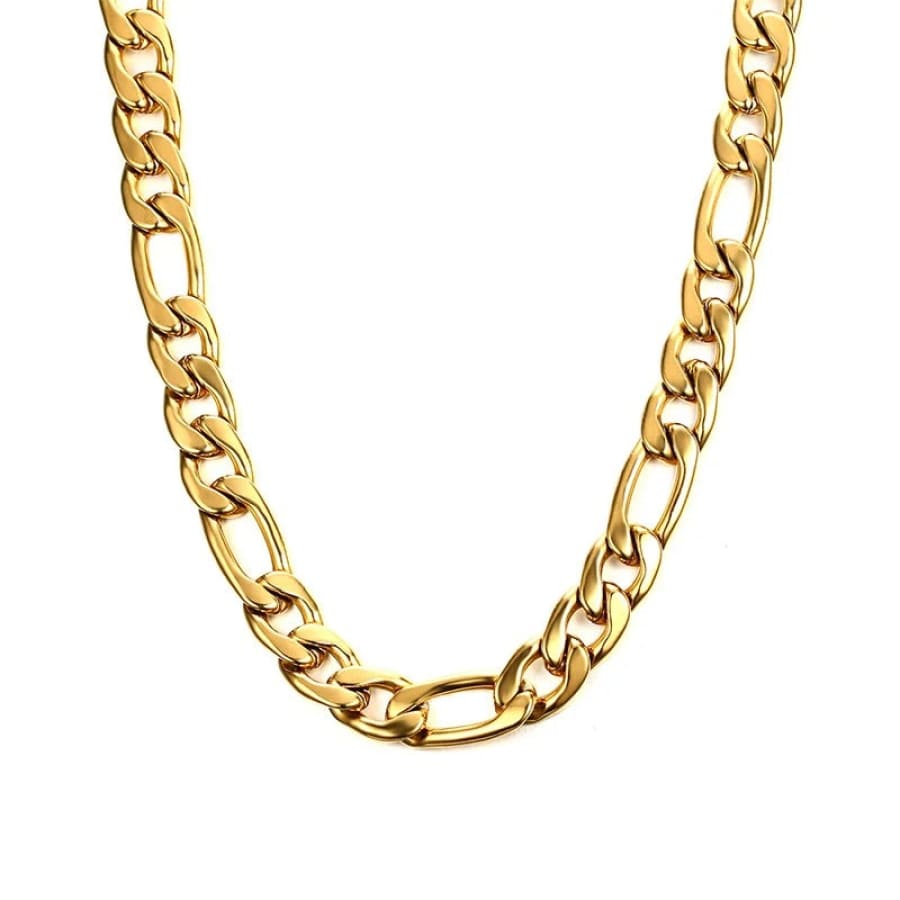 5mm figaro chain necklace in 18k of gold plated