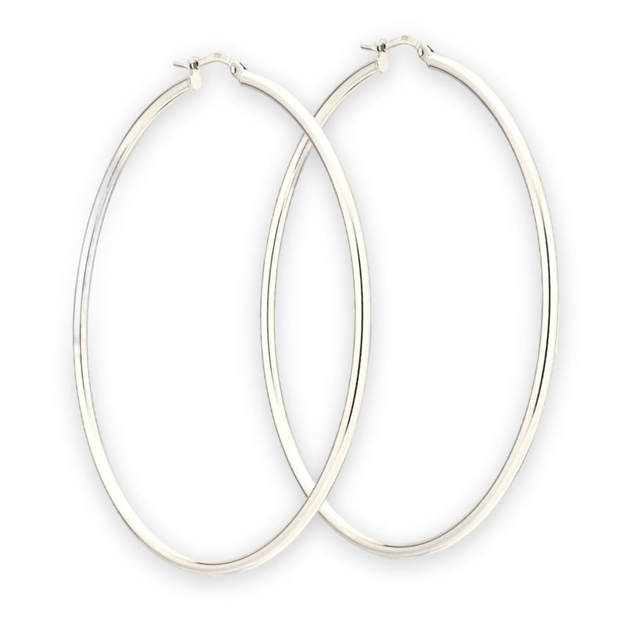 60mm circumference sterling silver hoops earrings