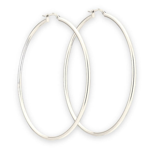 60mm circumference sterling silver hoops earrings earrings