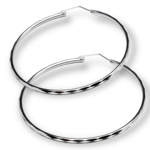 Cz huggies sterling silver hoops earrings