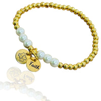 Autism awareness faux pearls bracelet bracelets