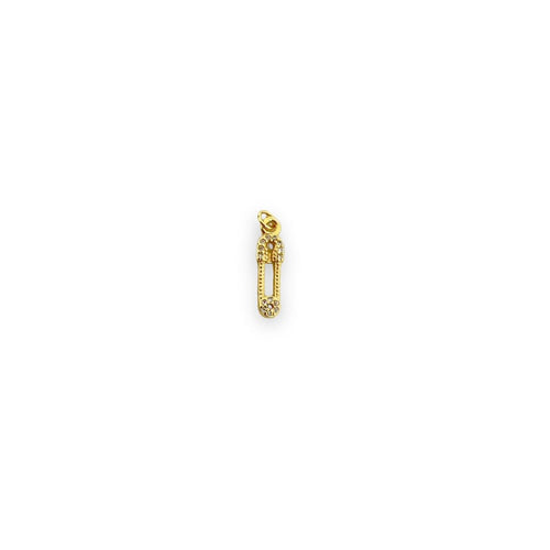 Baby pin charm jewelry making pendant in 18k of gold layering charms & pendants