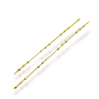 Ball chain necklace in 14k of gold plated chains