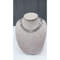 Clear butterfly rhinestones crystals silver plated choker necklace
