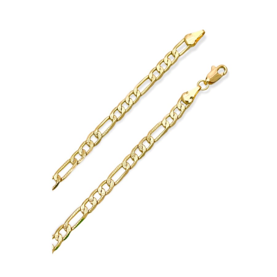 Figaro link diamond cut 3mm chain 18kts of gold plated