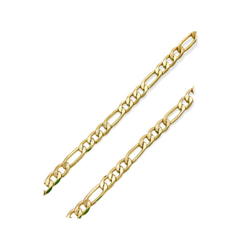 Figaro link diamond cut 3mm chain 18kts of gold plated chains