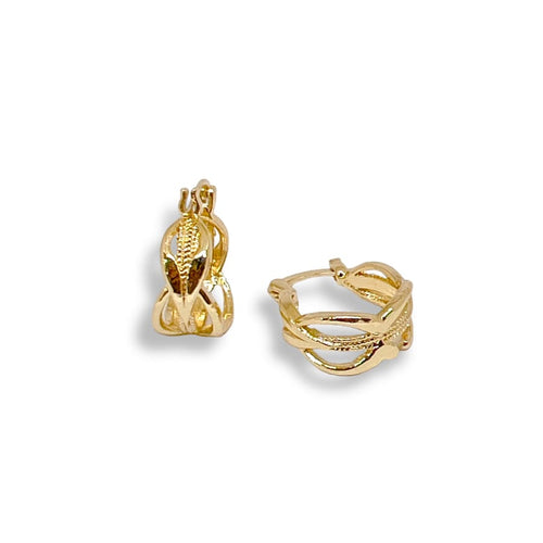 Lana basket wave hoop earrings in 18k of gold plated earrings