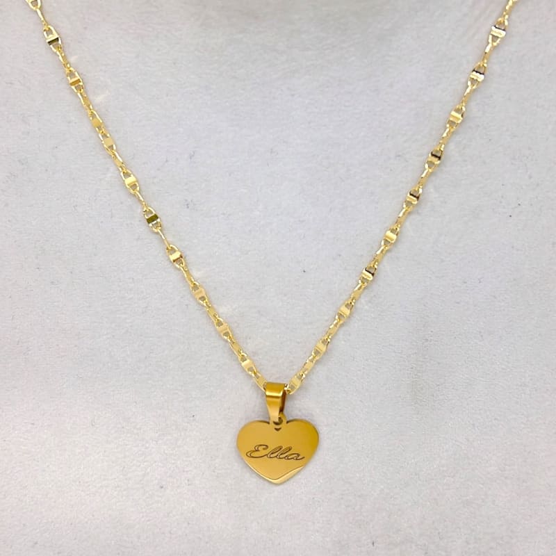 Personalized heart pendant gold filled anchor necklace chains