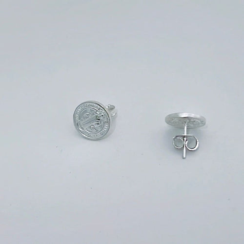 San benito 8mm.925 sterling silver studs earrings earrings