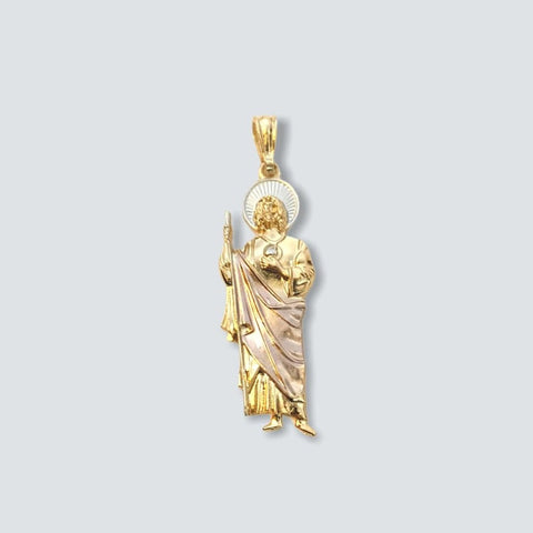 Three color anchor pendant in 18k of gold layering