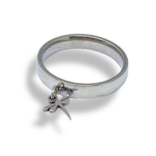 Stainless steel dragonfly ring 9.5 rings