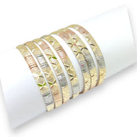 Three color indian gold - filled bangle s-3 c3 / 2pieces bangles
