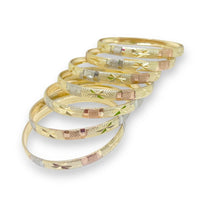 Three color indian gold - filled bangle s-3 bangles