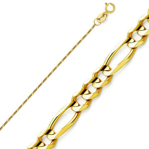 Figaro curb 4mm link id 18kts of gold plated bracelet