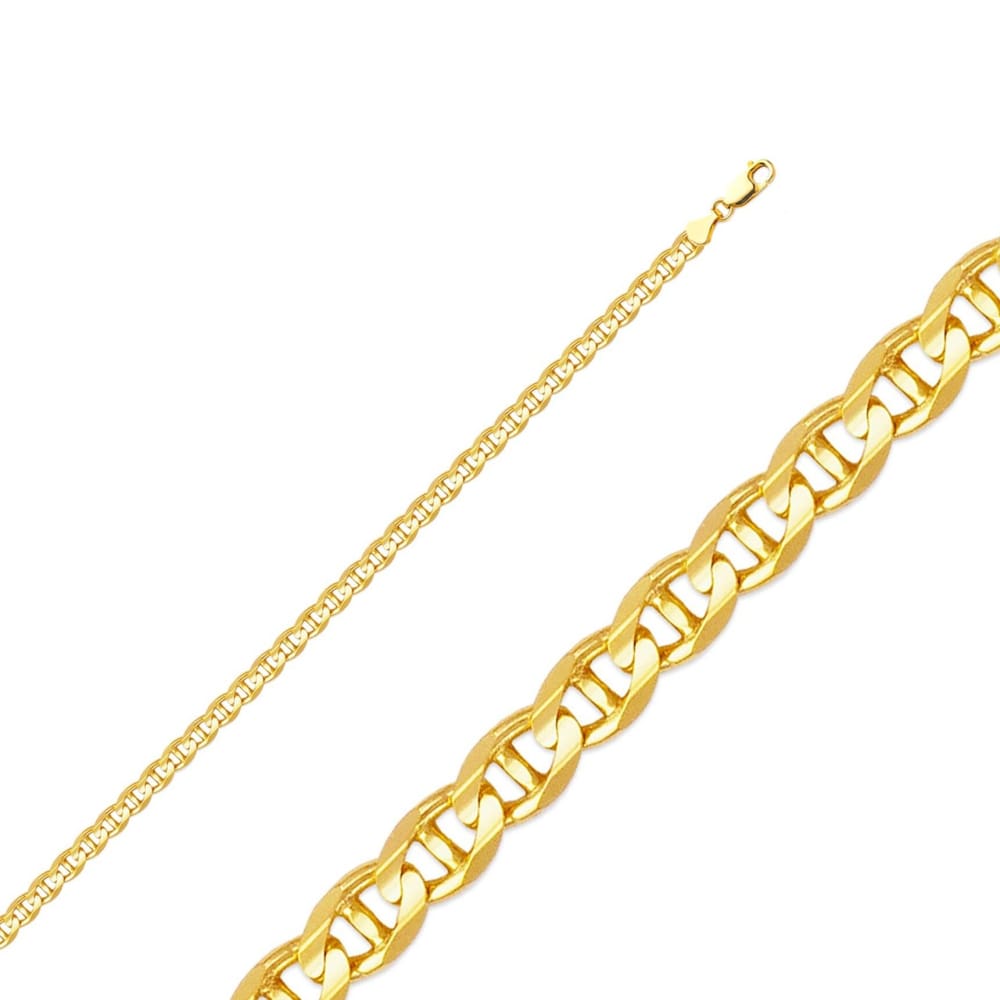 1.3mm mariner link 18kts of gold plated