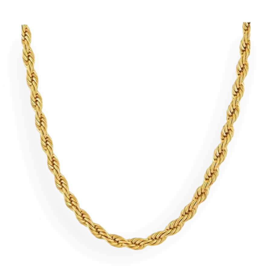 3mm rope chain 18kts of gold plated
