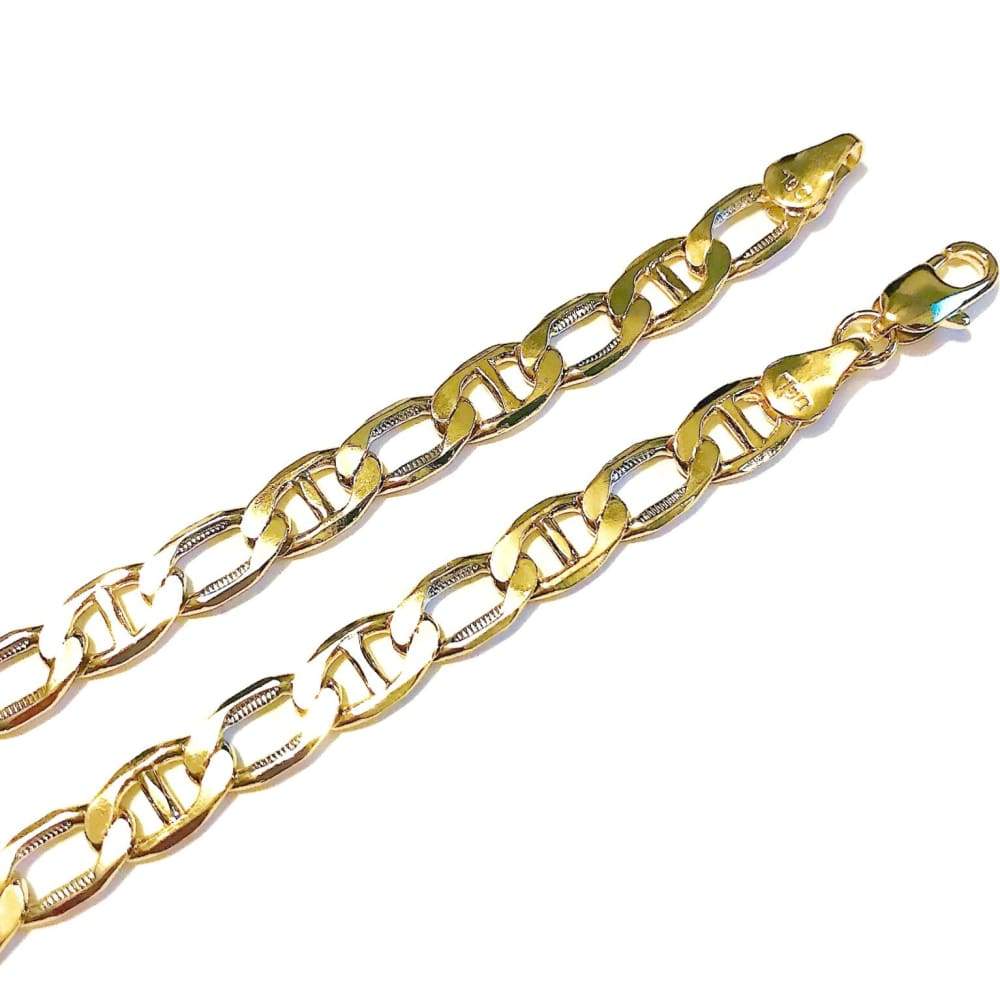 5mm anchor figaro link 18kts of gold plated chain