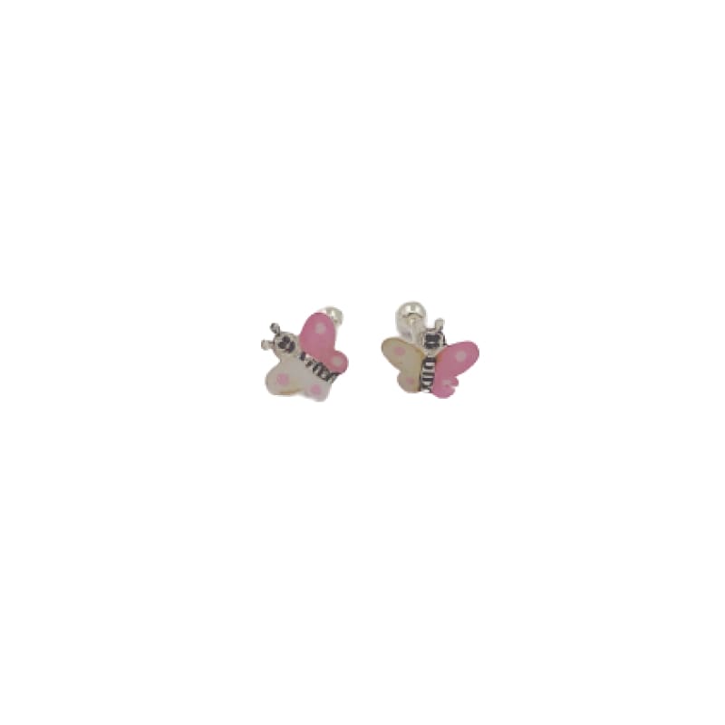 .925 sterling silver butterflies screwback studs earrings