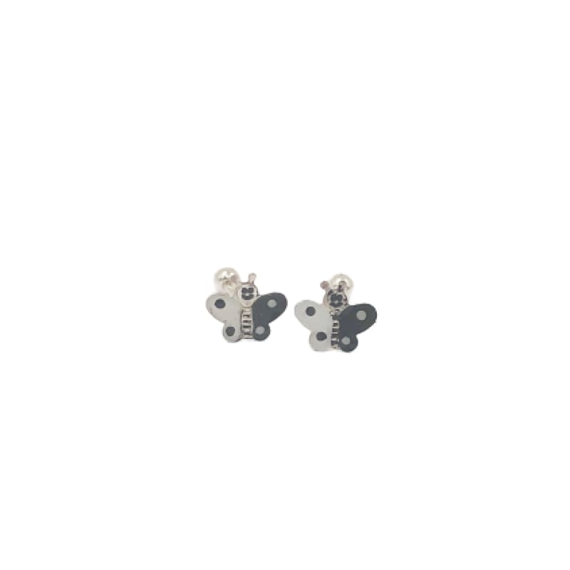 .925 sterling silver butterflies screwback studs earrings earrings
