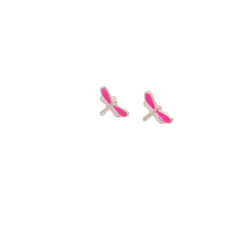 .925 sterling silver dragonfly screwback studs earrings