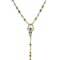 Angel rosary triccolor 18kts of gold plated 20 rosaries