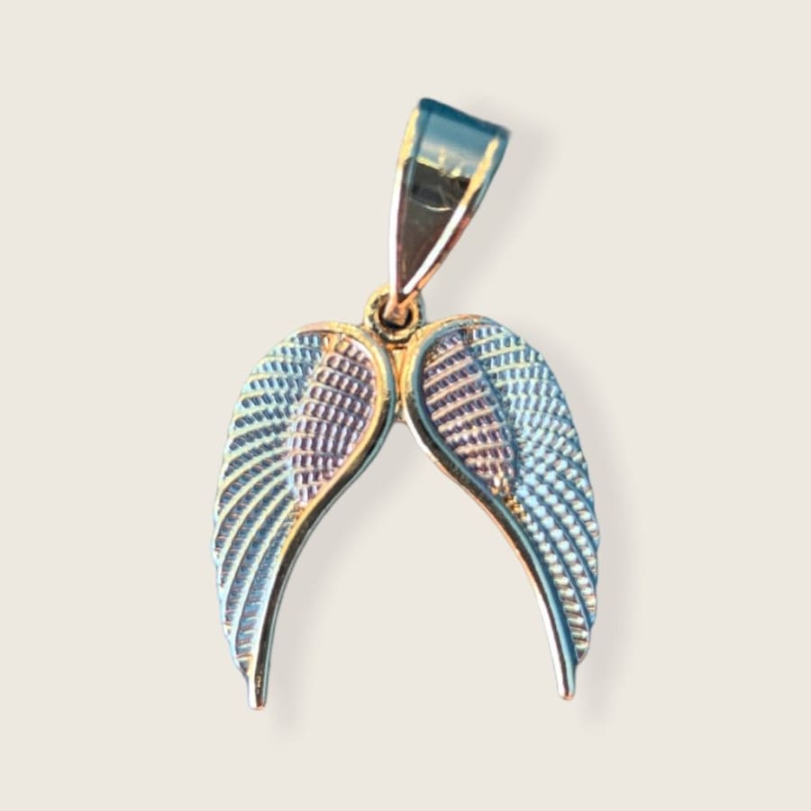 Angel wings pendant three tones in 18kts of gold plated