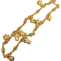 Angels and stars charms design anklet 18kts of gold plated 10 anklet
