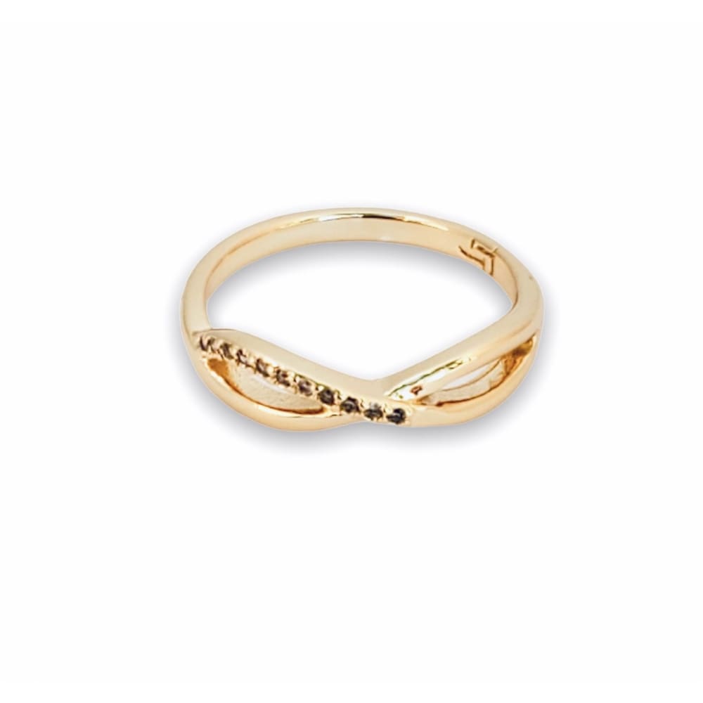 Beyond infinity ring 14kts of gold plated
