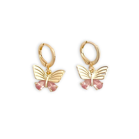 Clover heart studs earrings gold-filled earrings