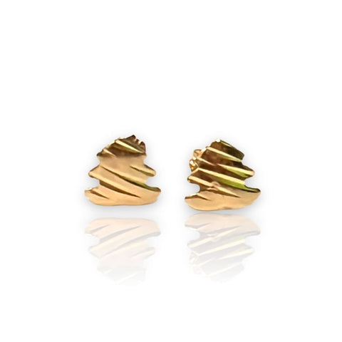 Screw-backs spheres studs gold over stainless steel earrings