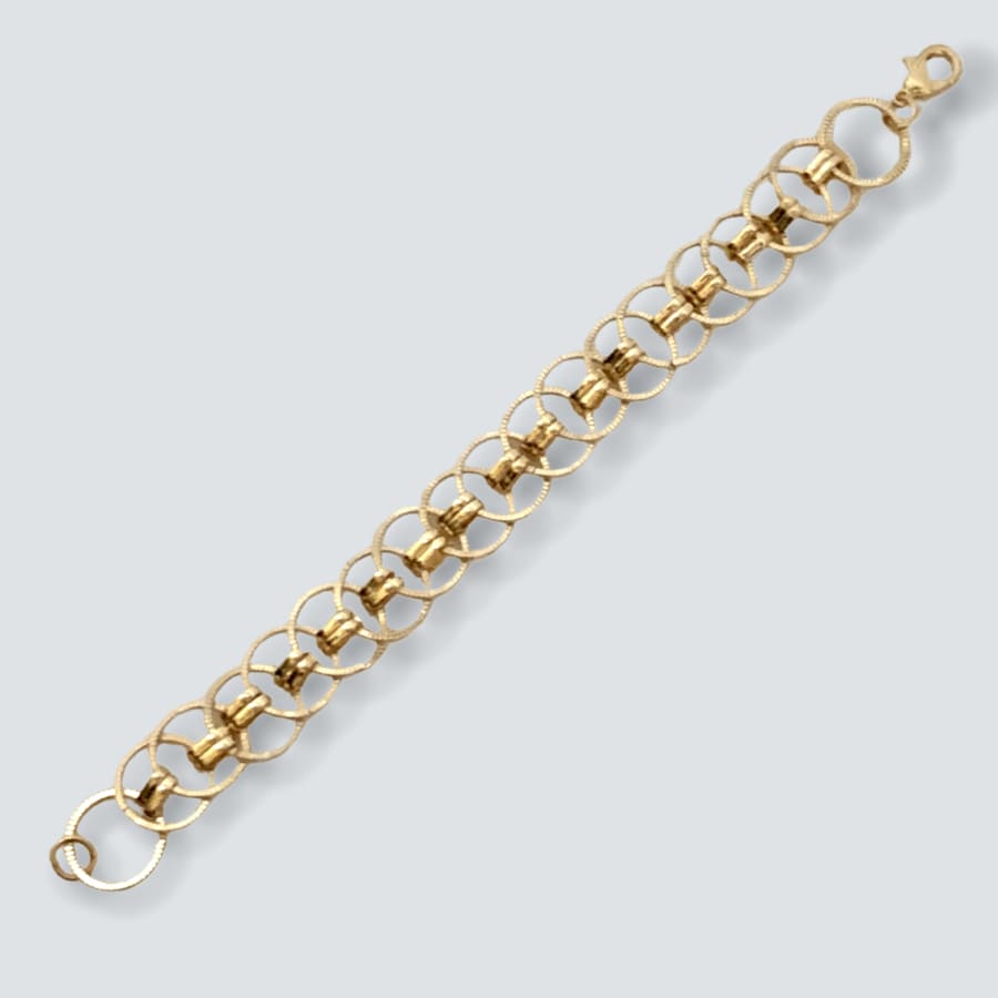 Circle links bracelet 18kts of gold plated