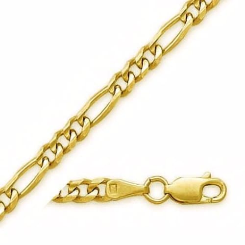 Concavo figaro 6mm 18k gold plated chain