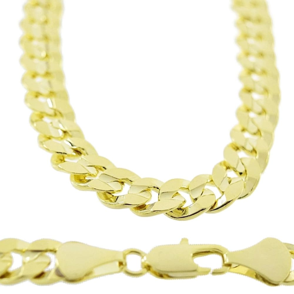 Cuban curb 10mm 18k gold plated chain