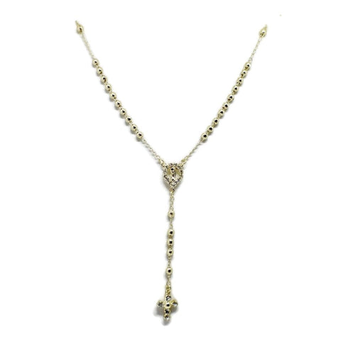 San benito rosary 18k gold plated