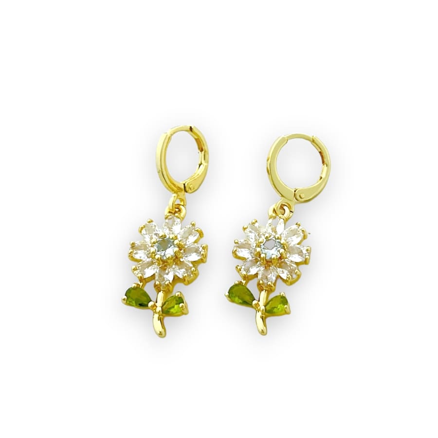 Daisy huggies earrings goldfilled