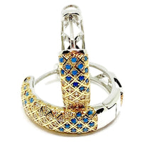 Dana multicolors cz silver plated hoops earrings earrings