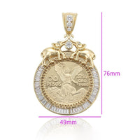 Elephants bezel top 50 pesos angel mexican 2.5’ centenario charm charms & pendants
