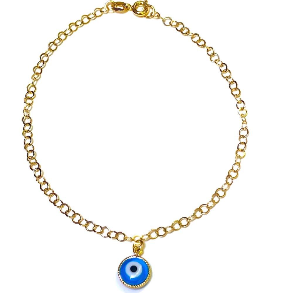 Evil eye charms design anklet 18kts of gold plated 10 anklet