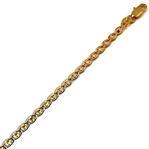 Evil eye cut edge anklet 18ktds of gold plated