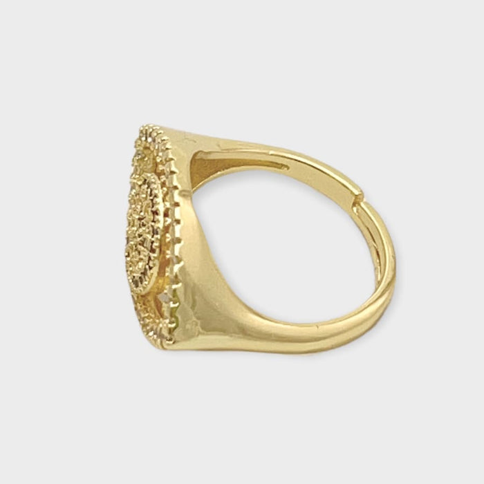 Eye ring open size 14kts of gold plated rings