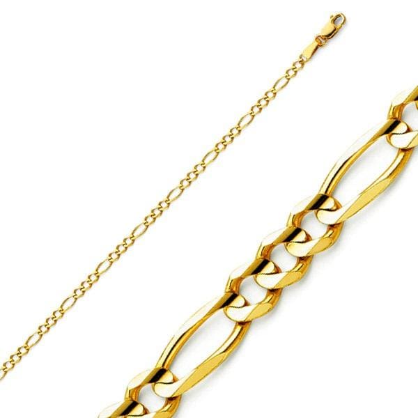 Figaro 2mm 18k gold plated chain