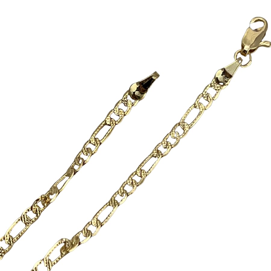 Figaro bracelet 3mm in 18kts gold plated