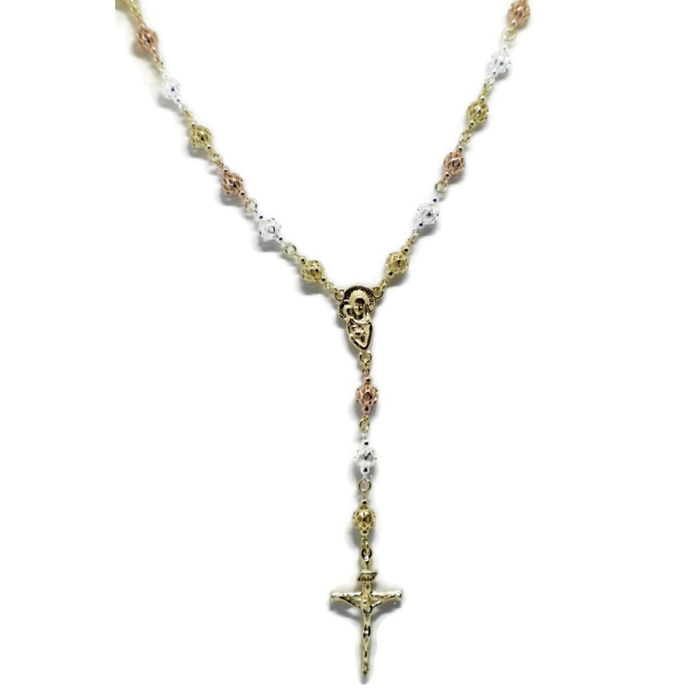 Filigree virgen mary and jesus 18k gold plated 24