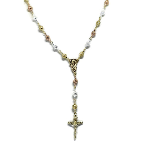 Cz virgen 18k gold plated rosary